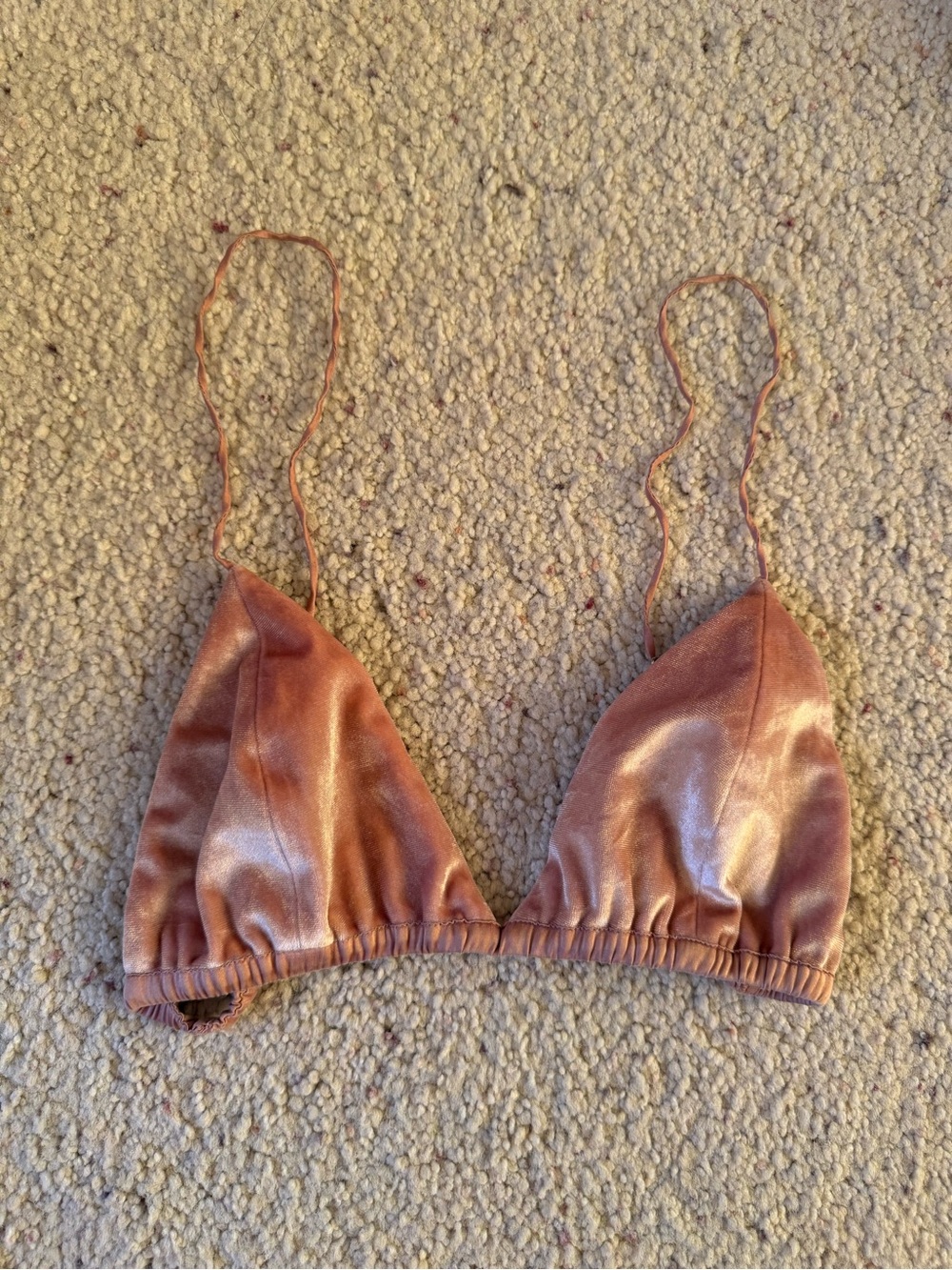 Velvet Triangle Bralette - size S
